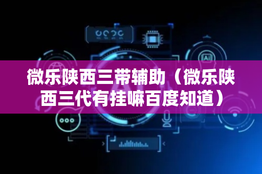 微乐陕西三带辅助（微乐陕西三代有挂嘛百度知道）