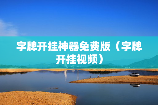 字牌开挂神器免费版（字牌开挂视频）
