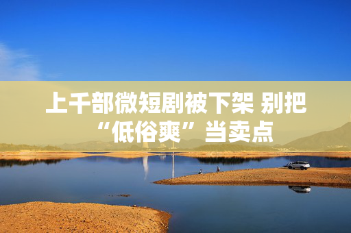 上千部微短剧被下架 别把“低俗爽”当卖点