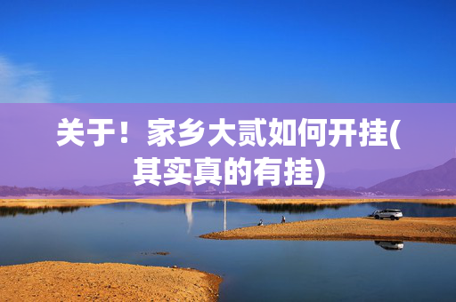 关于！家乡大贰如何开挂(其实真的有挂)
