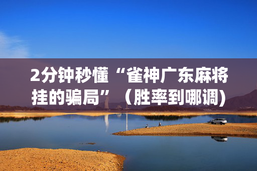 2分钟秒懂“雀神广东麻将挂的骗局”（胜率到哪调)