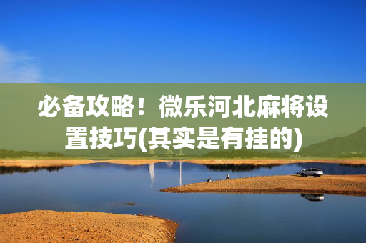 必备攻略！微乐河北麻将设置技巧(其实是有挂的)