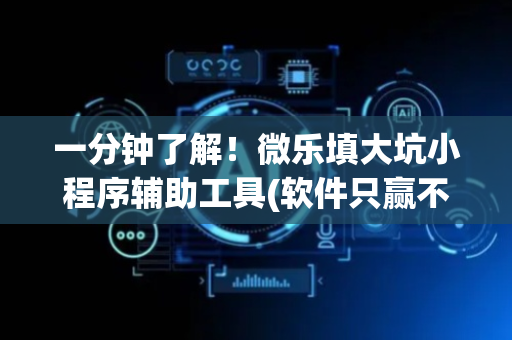 一分钟了解！微乐填大坑小程序辅助工具(软件只赢不输)